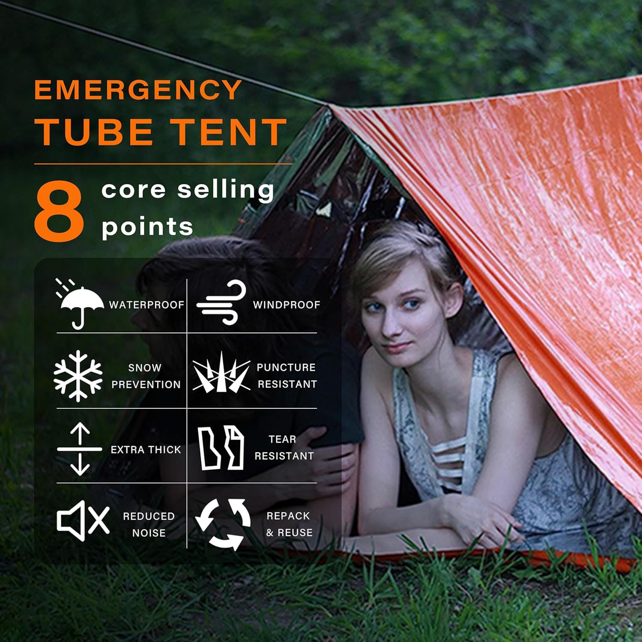 Portable Emergency Survival Shelter Tent Kit product image
