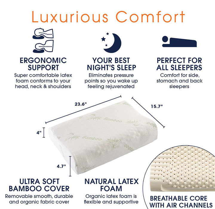 Cheer Collection Foam Pillow With Bamboo Cover product image