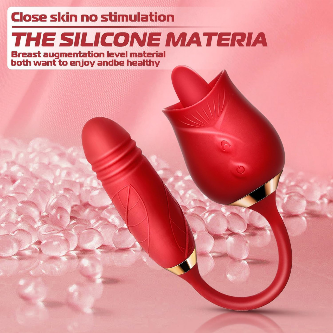 Rose-Shaped Handheld Clitoral Vibrator  product image