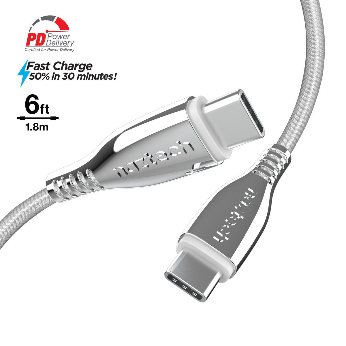 Titanium USB-C to USB-C Braided Cable product image