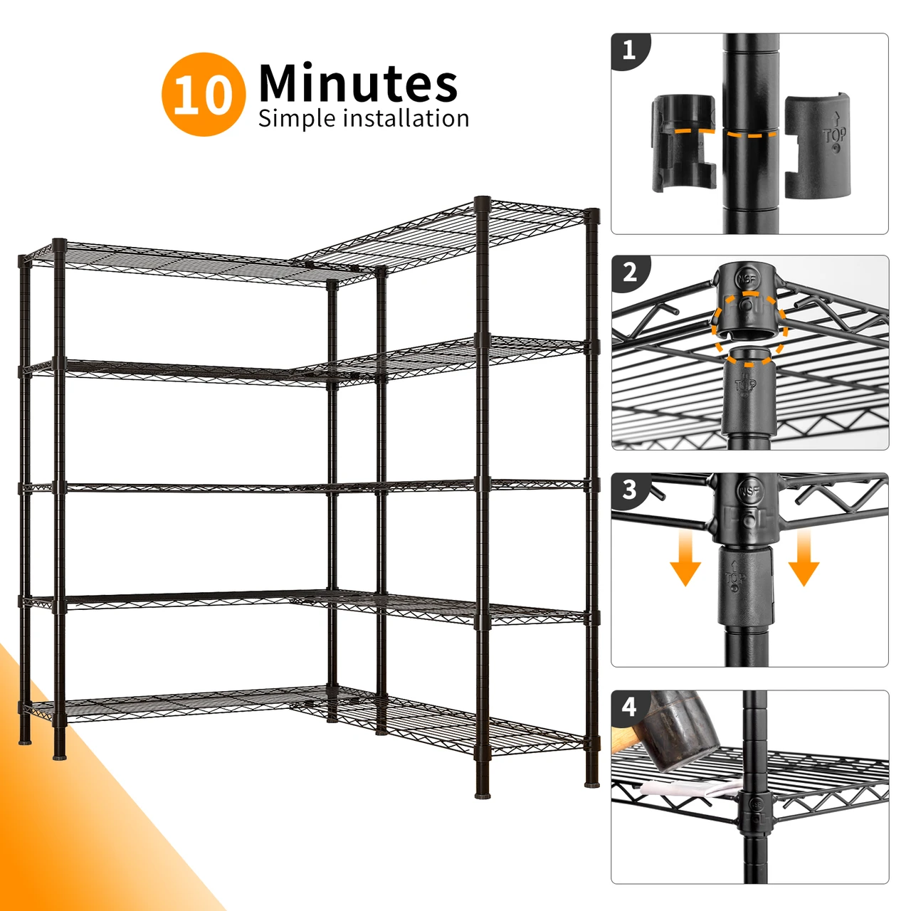 5-Tier Steel Shelving Unit  product image