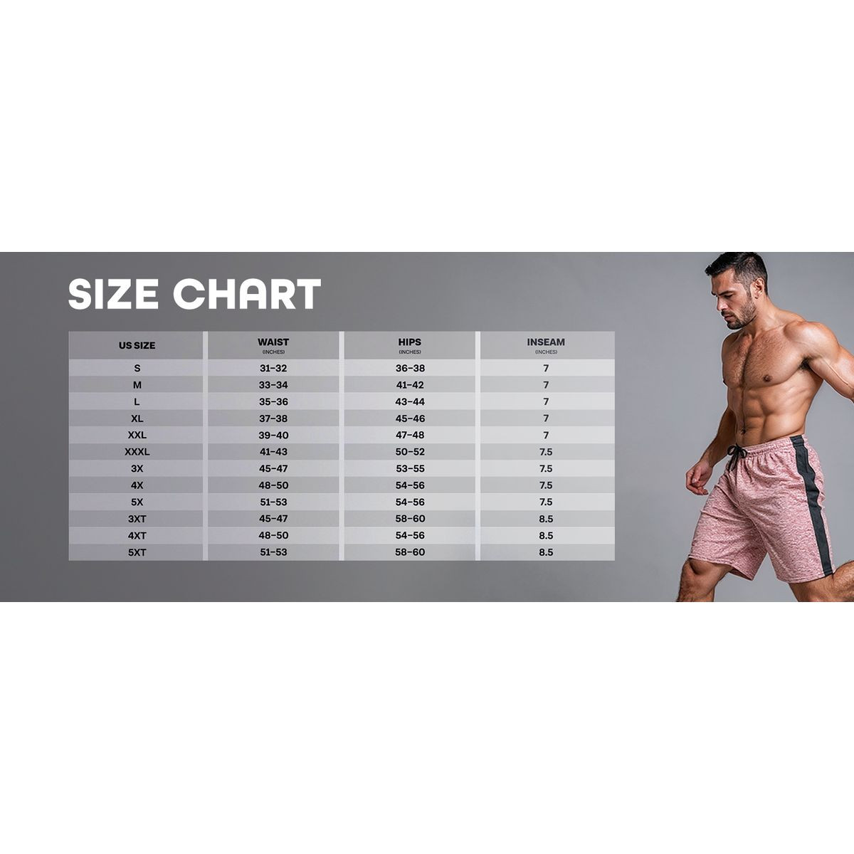 Men's Dry-Fit 7" Sweat Resistant Workout Shorts (5-Pack) product image