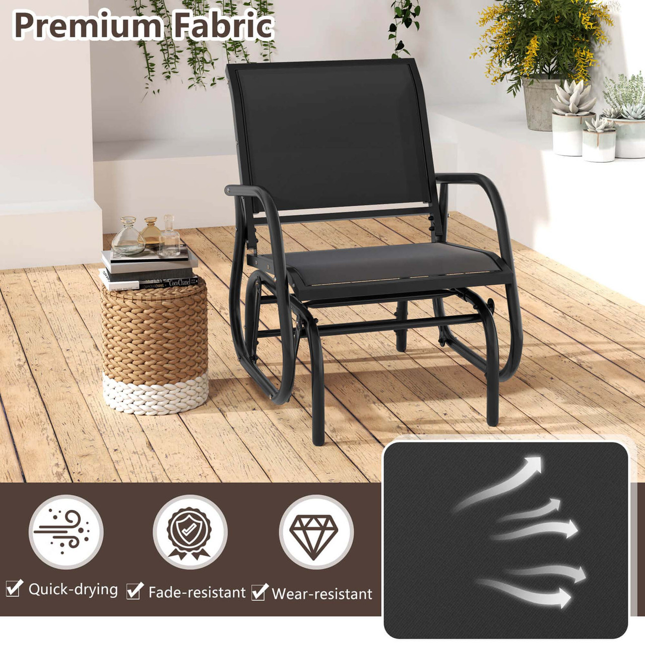 Outdoor Glider Rocking Chair (- or 2-Pack) product image