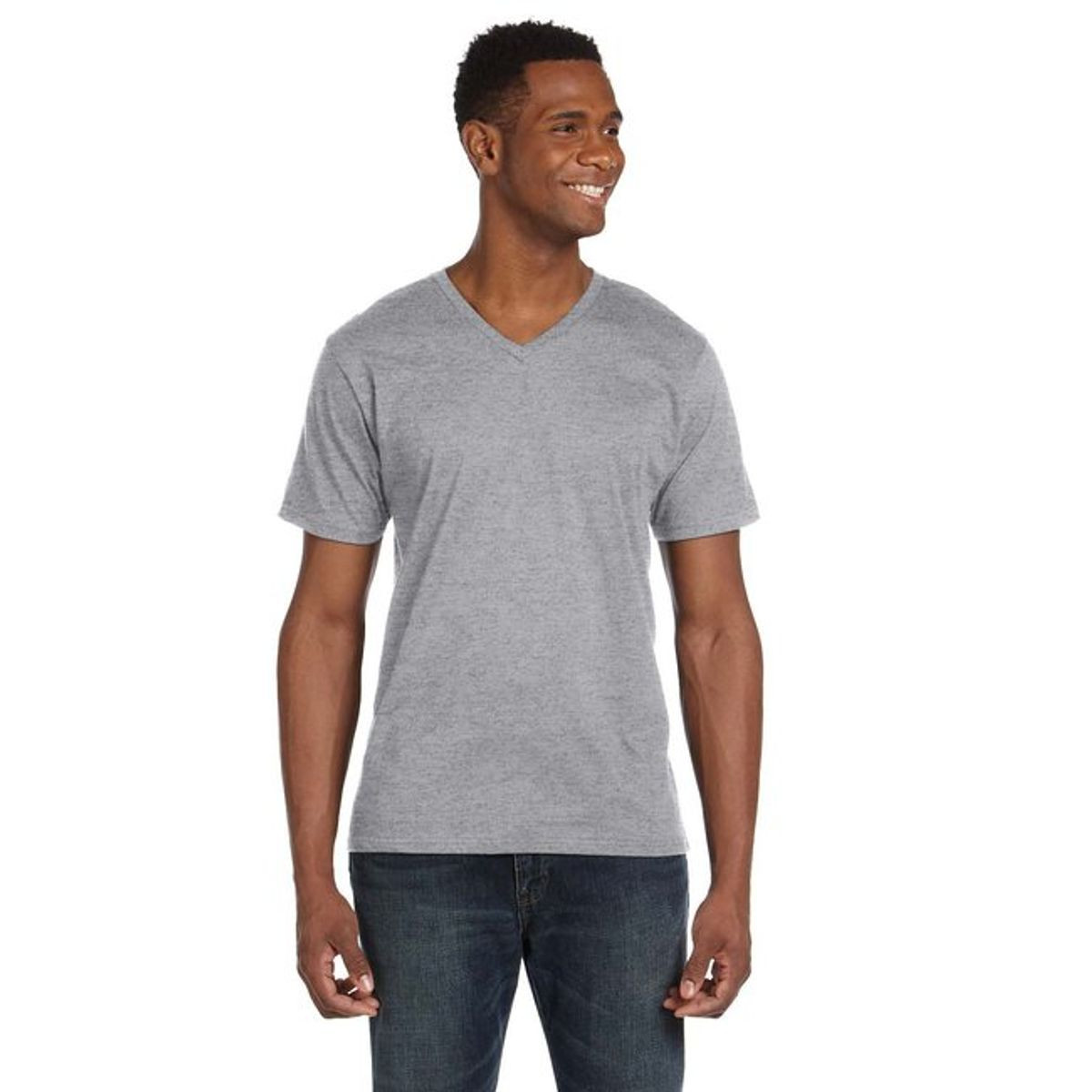 Anvil Adult Lightweight V-Neck T-Shirt (Small) product image