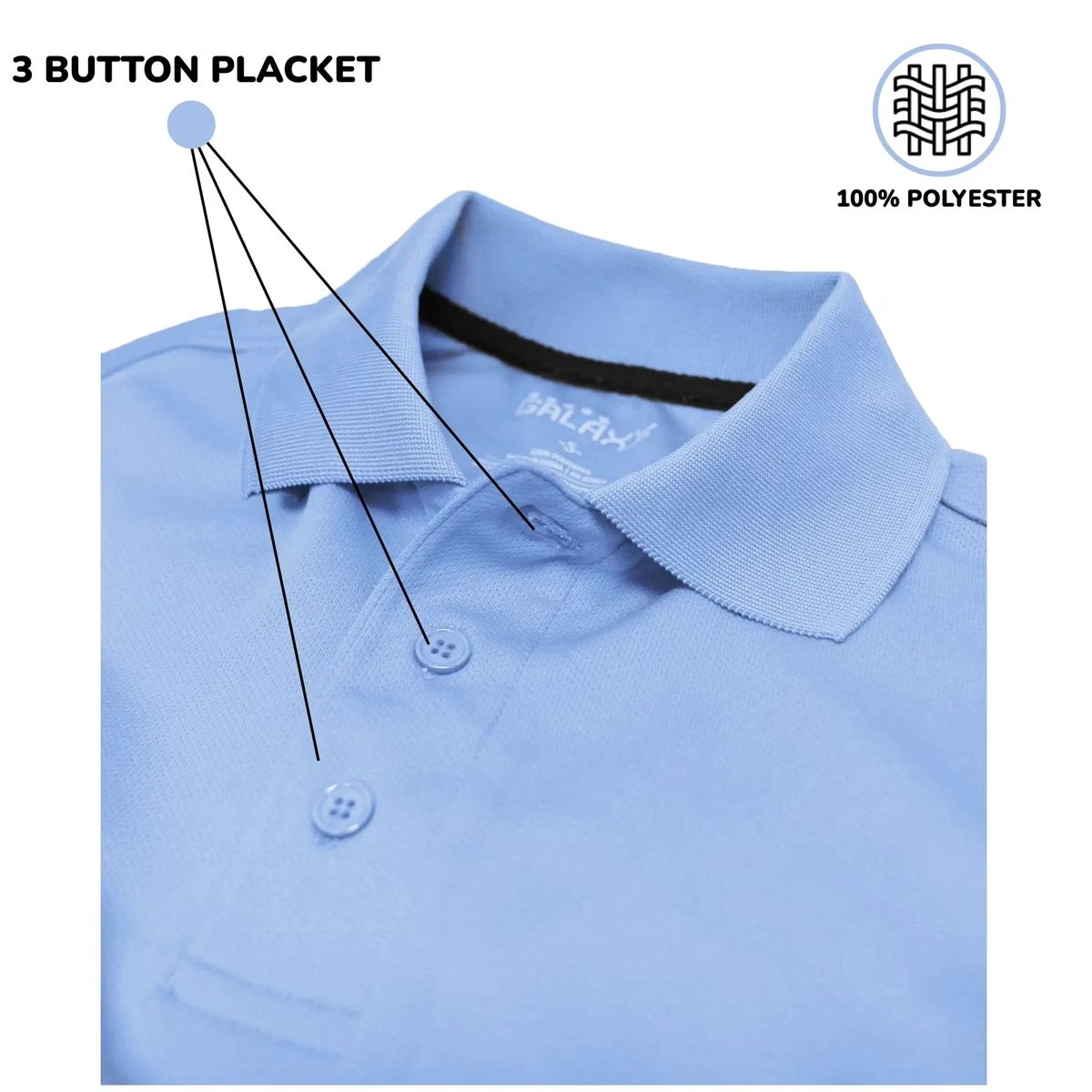 Men's Dry Fit Moisture-Wicking Polo Shirt (5-Pack) product image