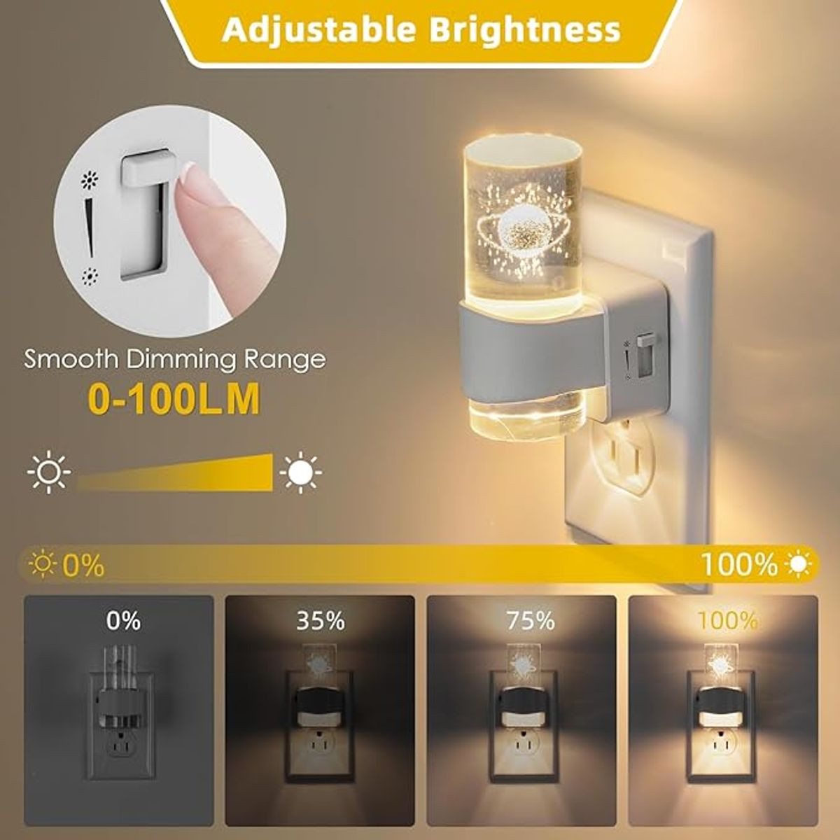 Starry Night 3D Etched Night Light (2-Pack) product image