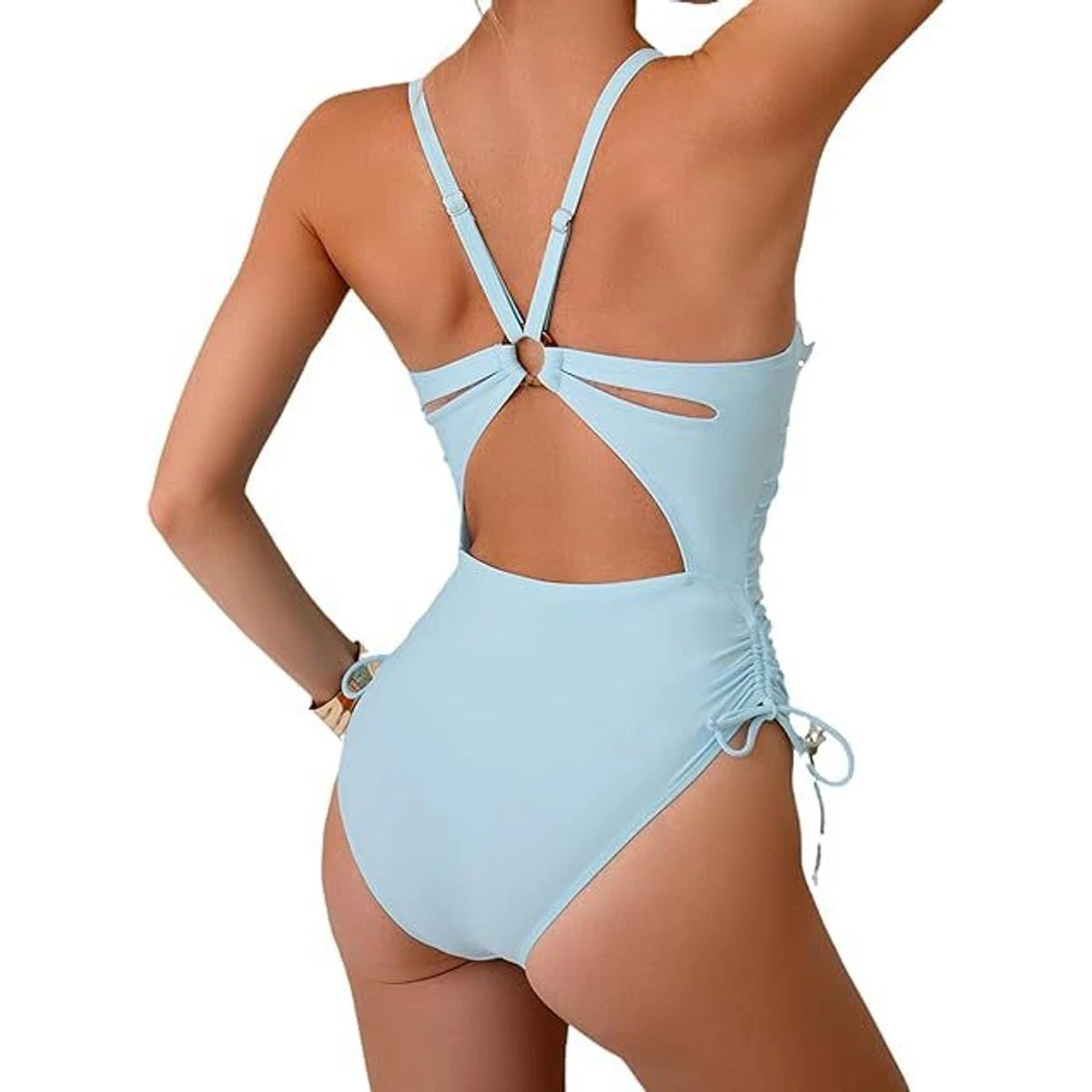 Deep V Neck One Piece Swimsuit product image
