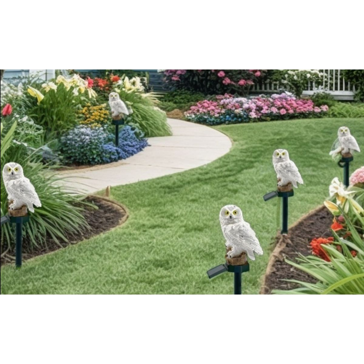 Owl-Shaped Solar Garden Stake Light product image