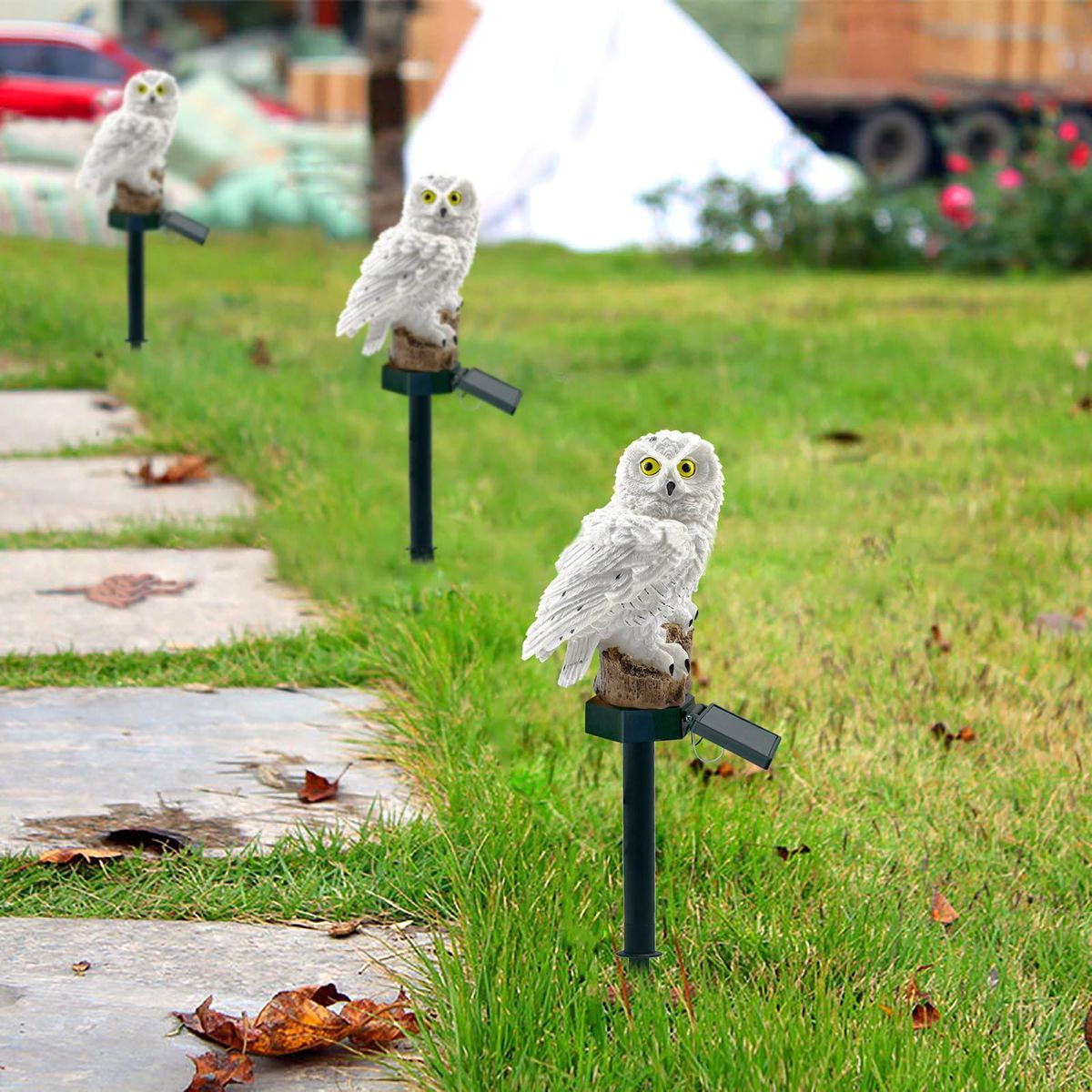 Owl-Shaped Solar Garden Stake Light product image