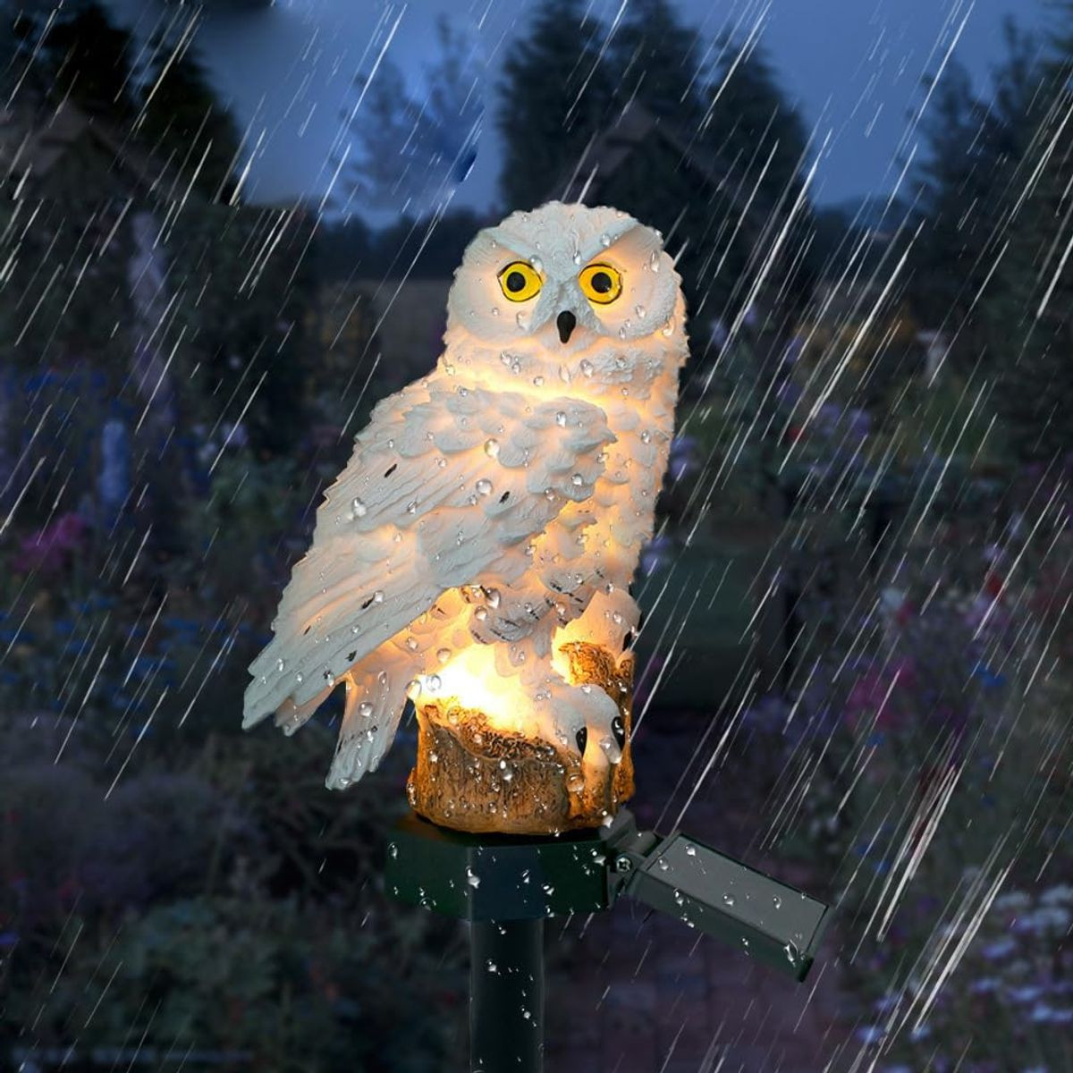 Owl-Shaped Solar Garden Stake Light product image
