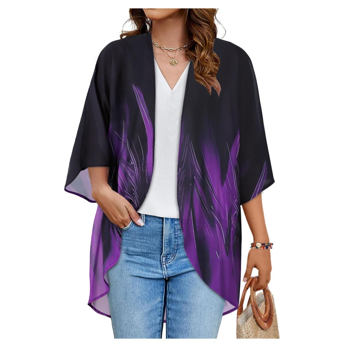 Women's Lightweight Chiffon Kimono Cardigan product image