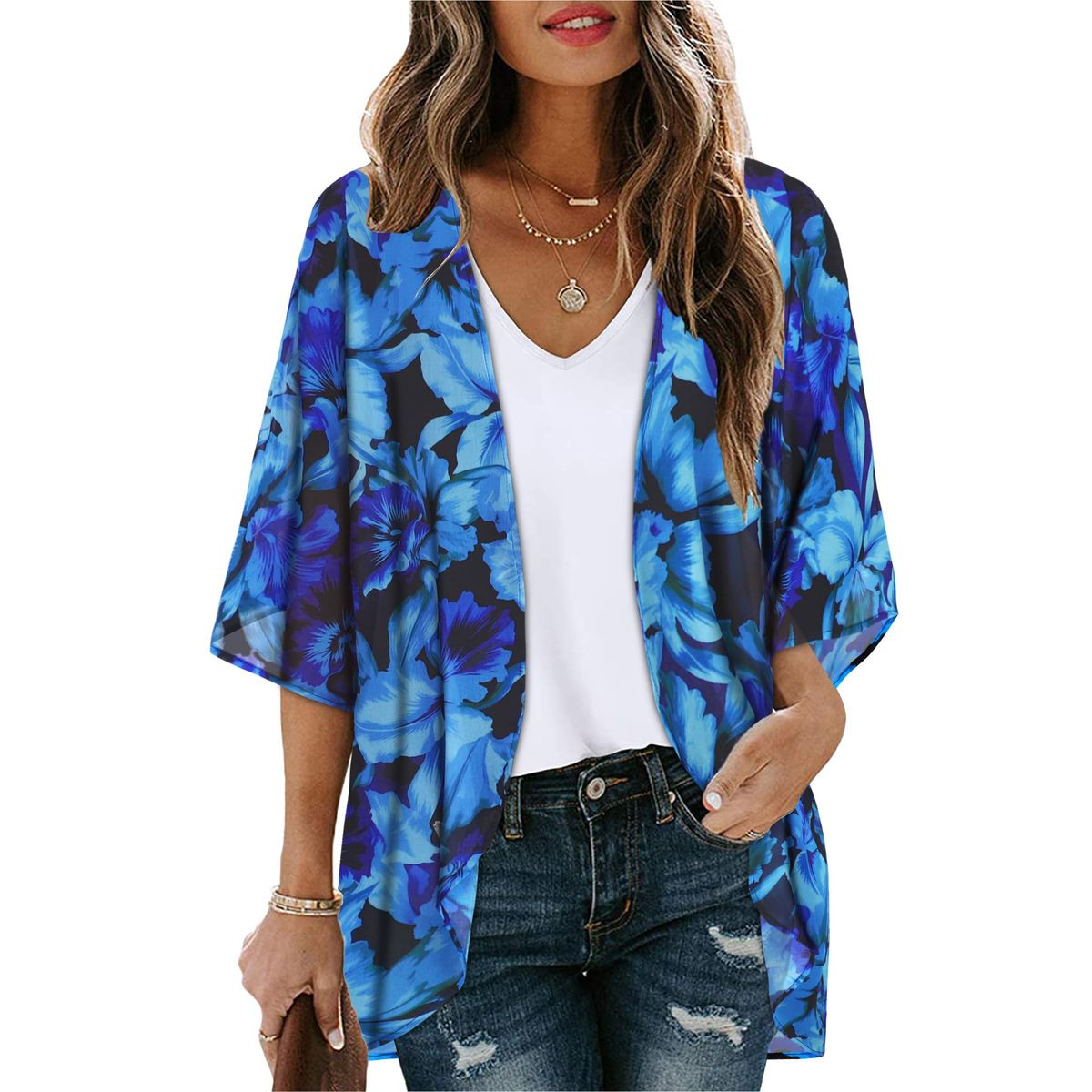 Women's Lightweight Chiffon Kimono Cardigan product image