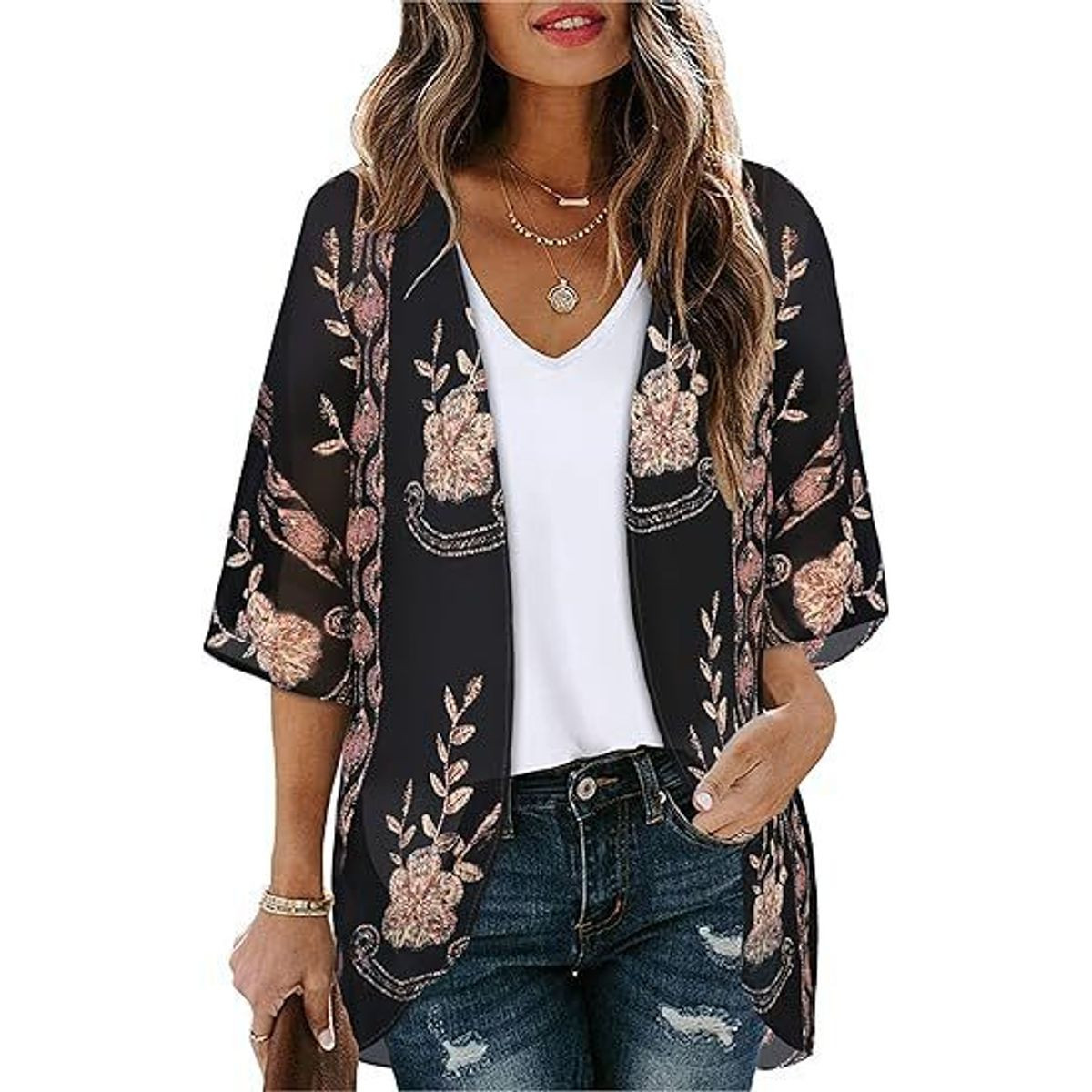 Women's Lightweight Chiffon Kimono Cardigan product image