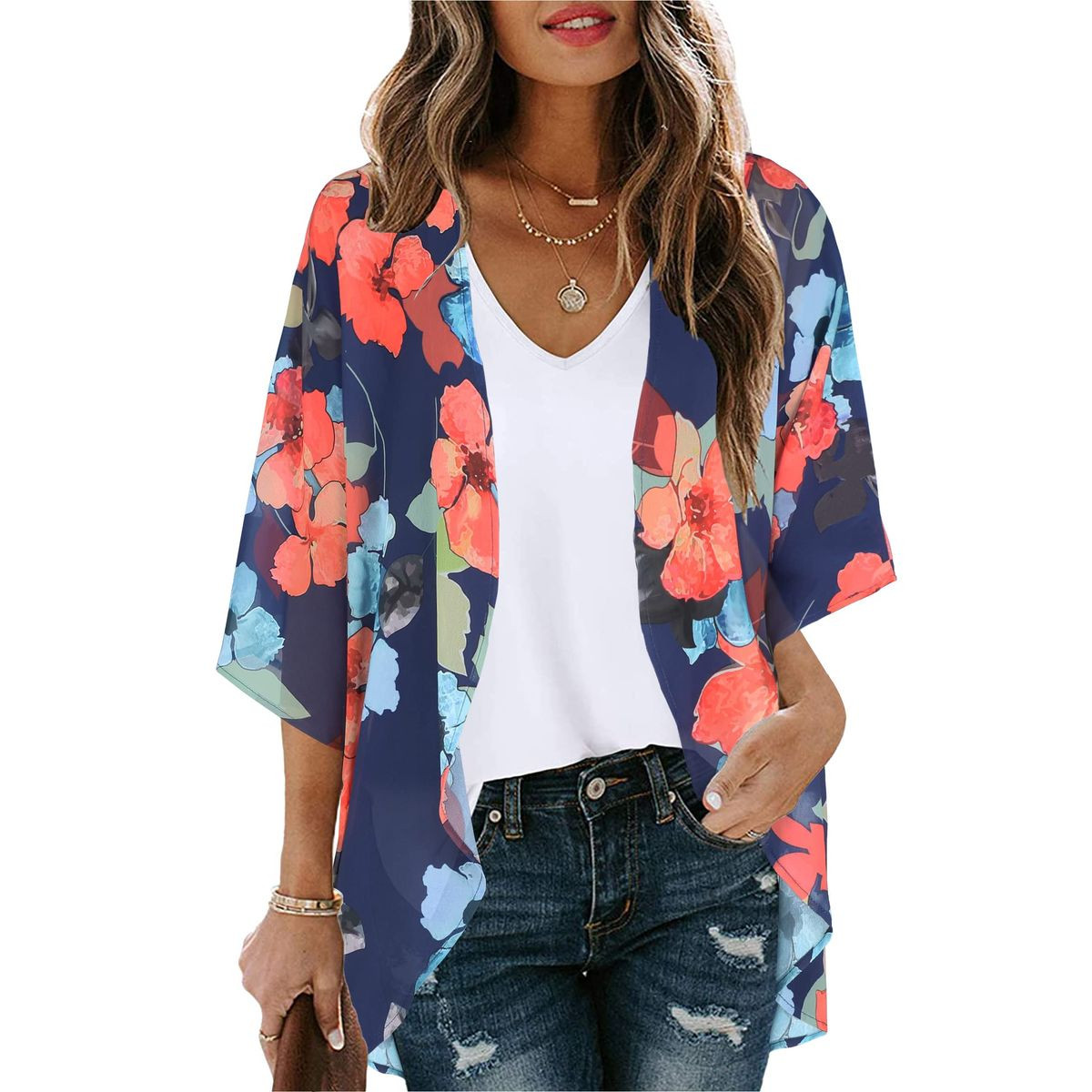 Women's Lightweight Chiffon Kimono Cardigan product image