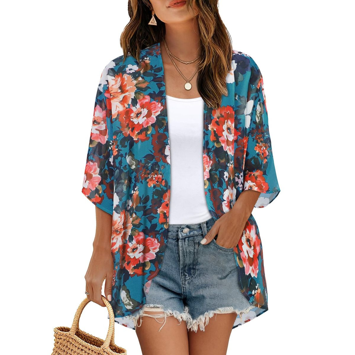 Women's Lightweight Chiffon Kimono Cardigan product image