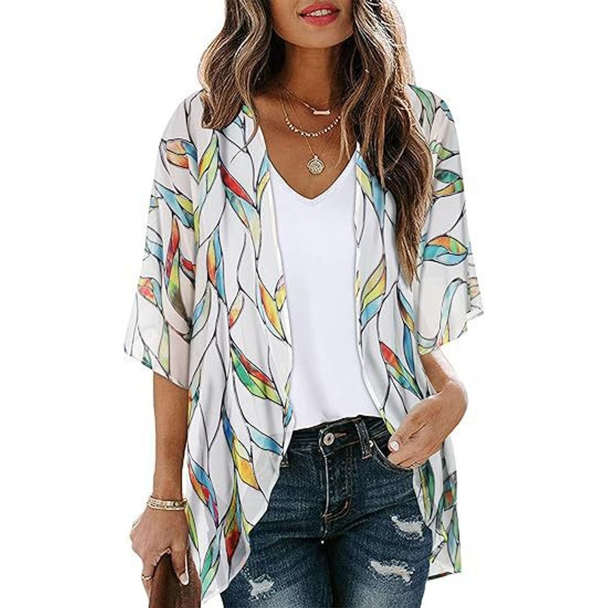 Women's Lightweight Chiffon Kimono Cardigan product image