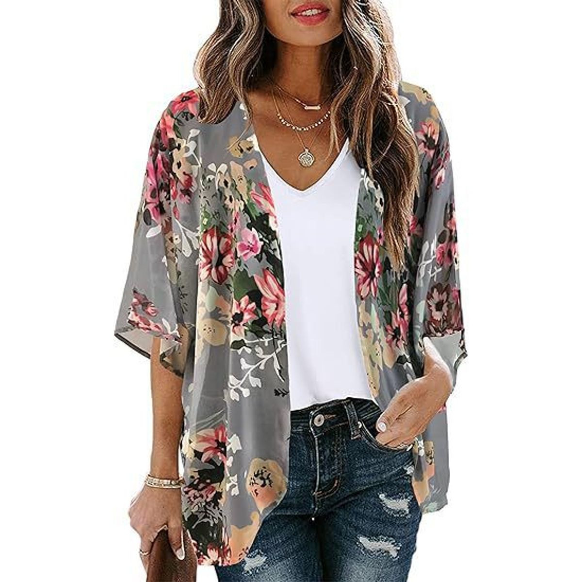 Women's Lightweight Chiffon Kimono Cardigan product image
