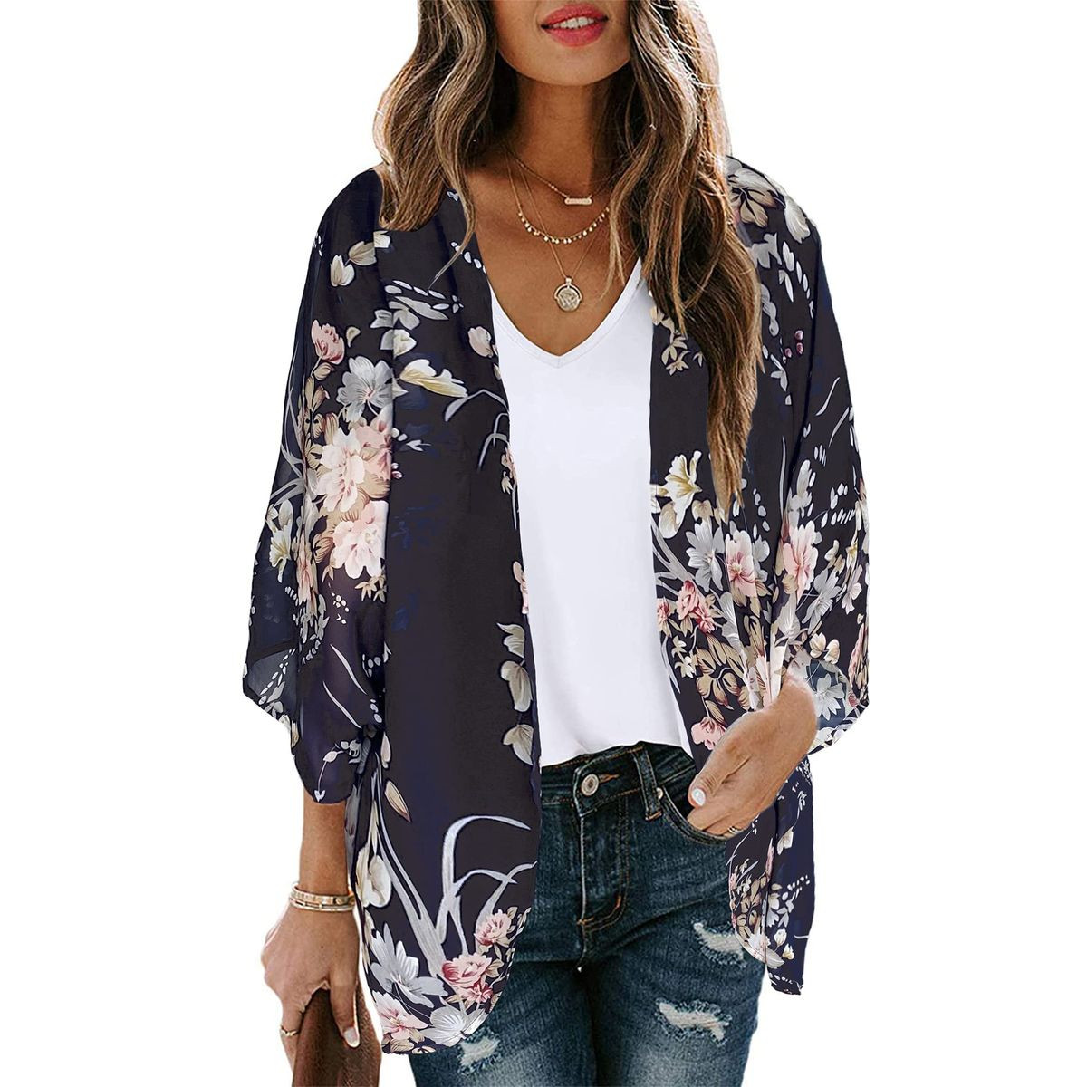 Women's Lightweight Chiffon Kimono Cardigan product image
