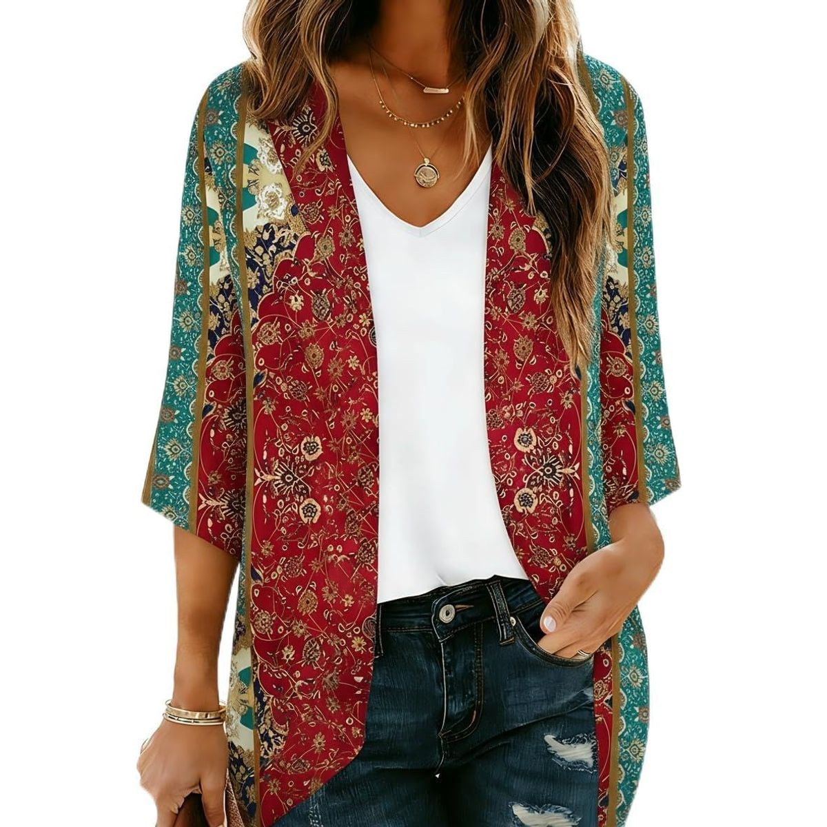 Women's Lightweight Chiffon Kimono Cardigan product image