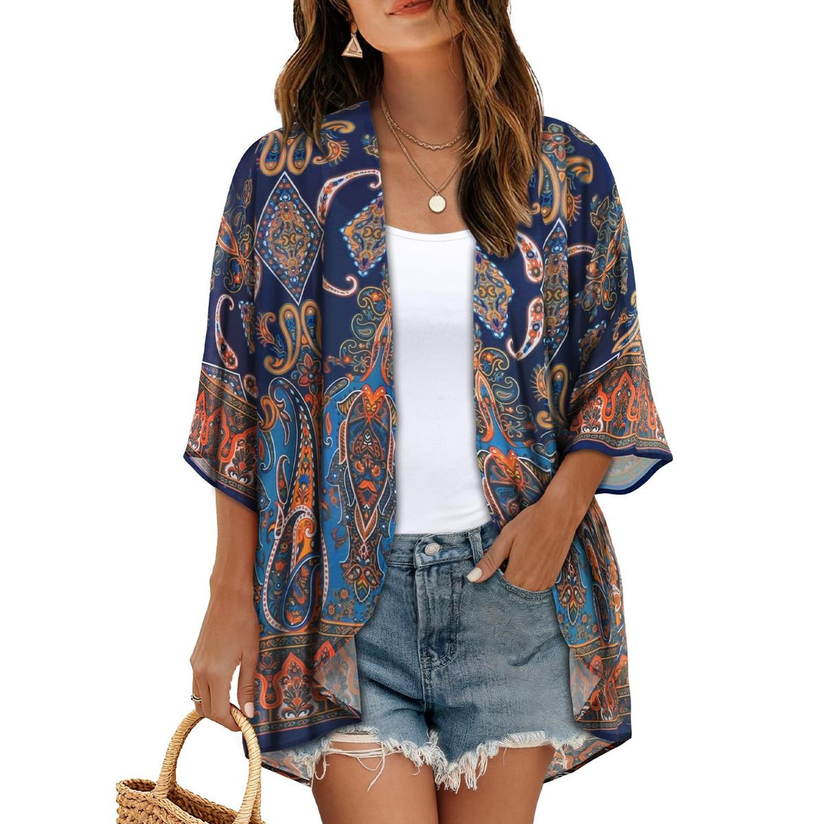 Women's Lightweight Chiffon Kimono Cardigan product image