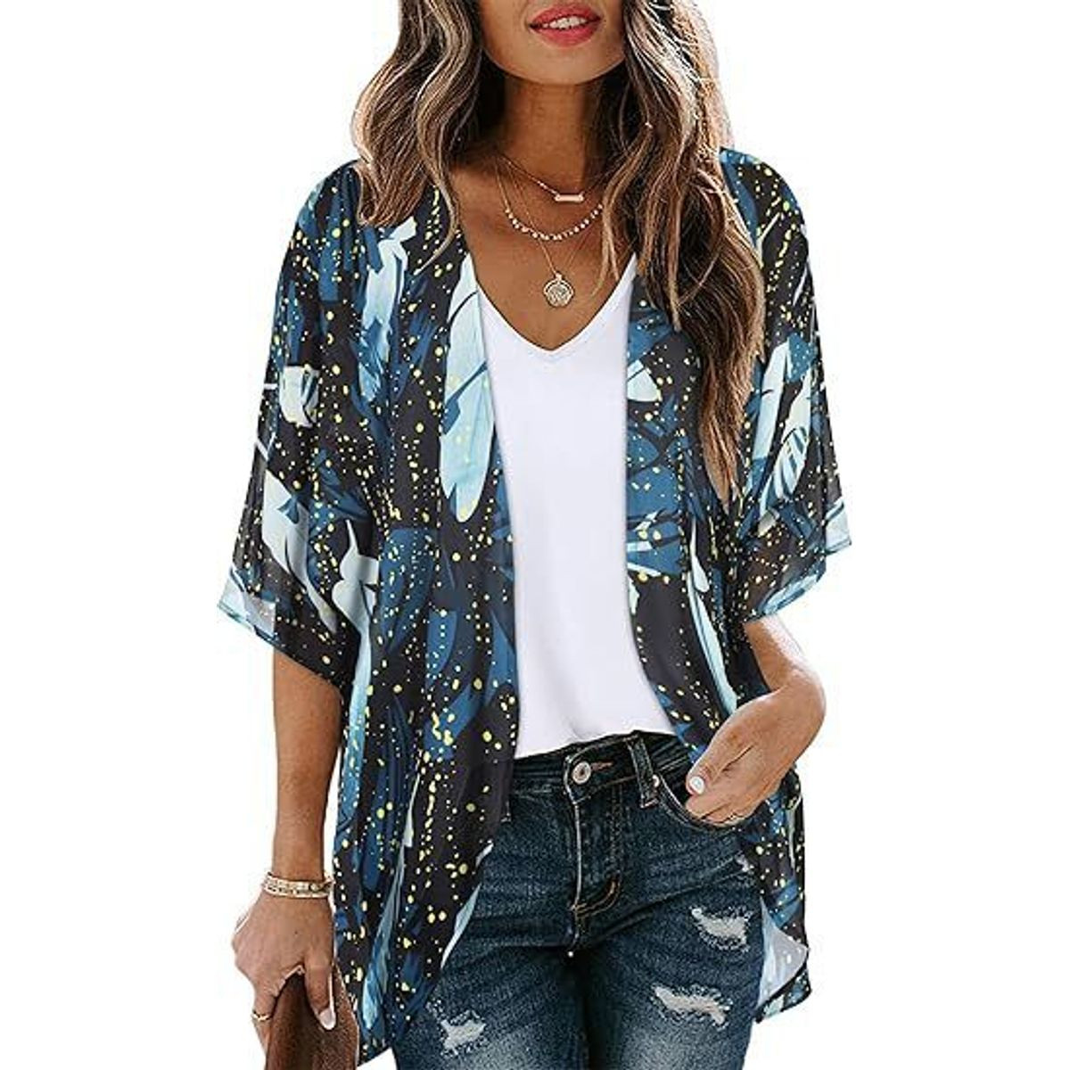 Women's Lightweight Chiffon Kimono Cardigan product image