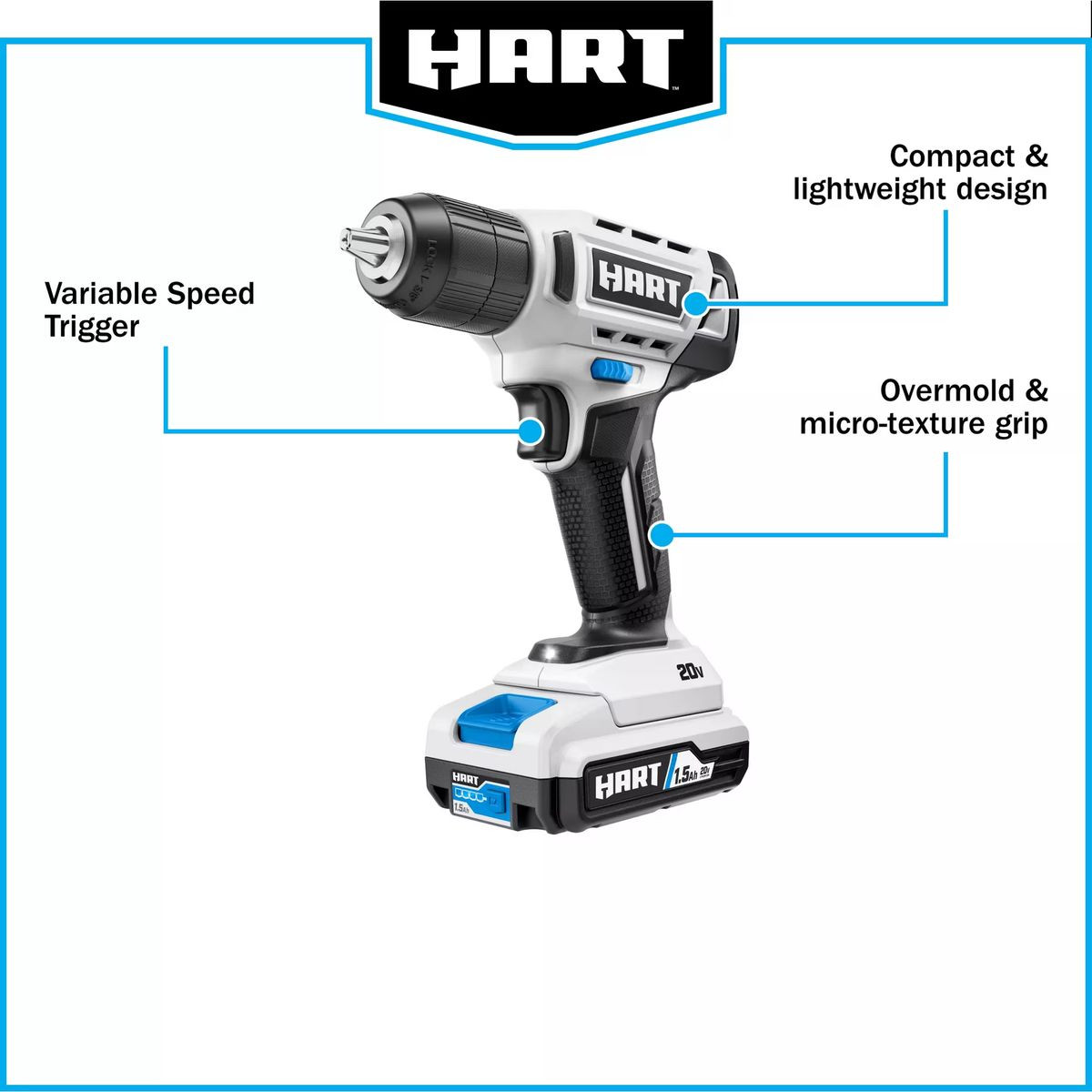HART 20V 3/8” Drill, Driver Kit  product image