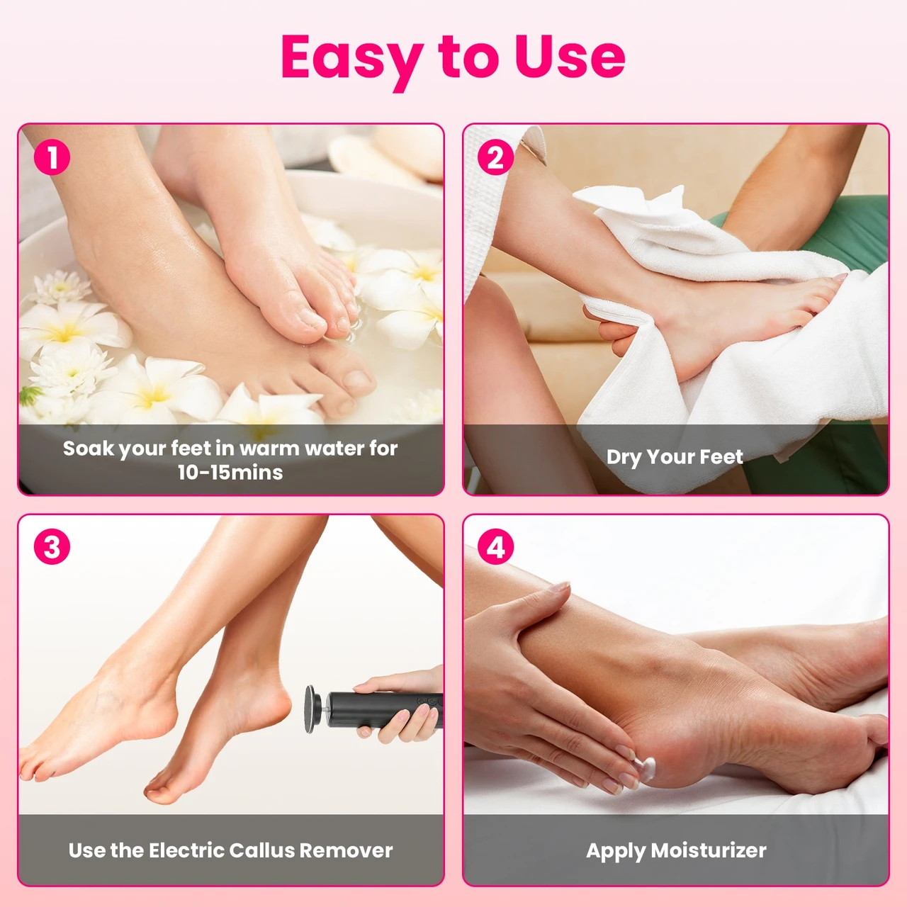 2-In-1 Electric Foot Callus Remover & Nail Grinder product image