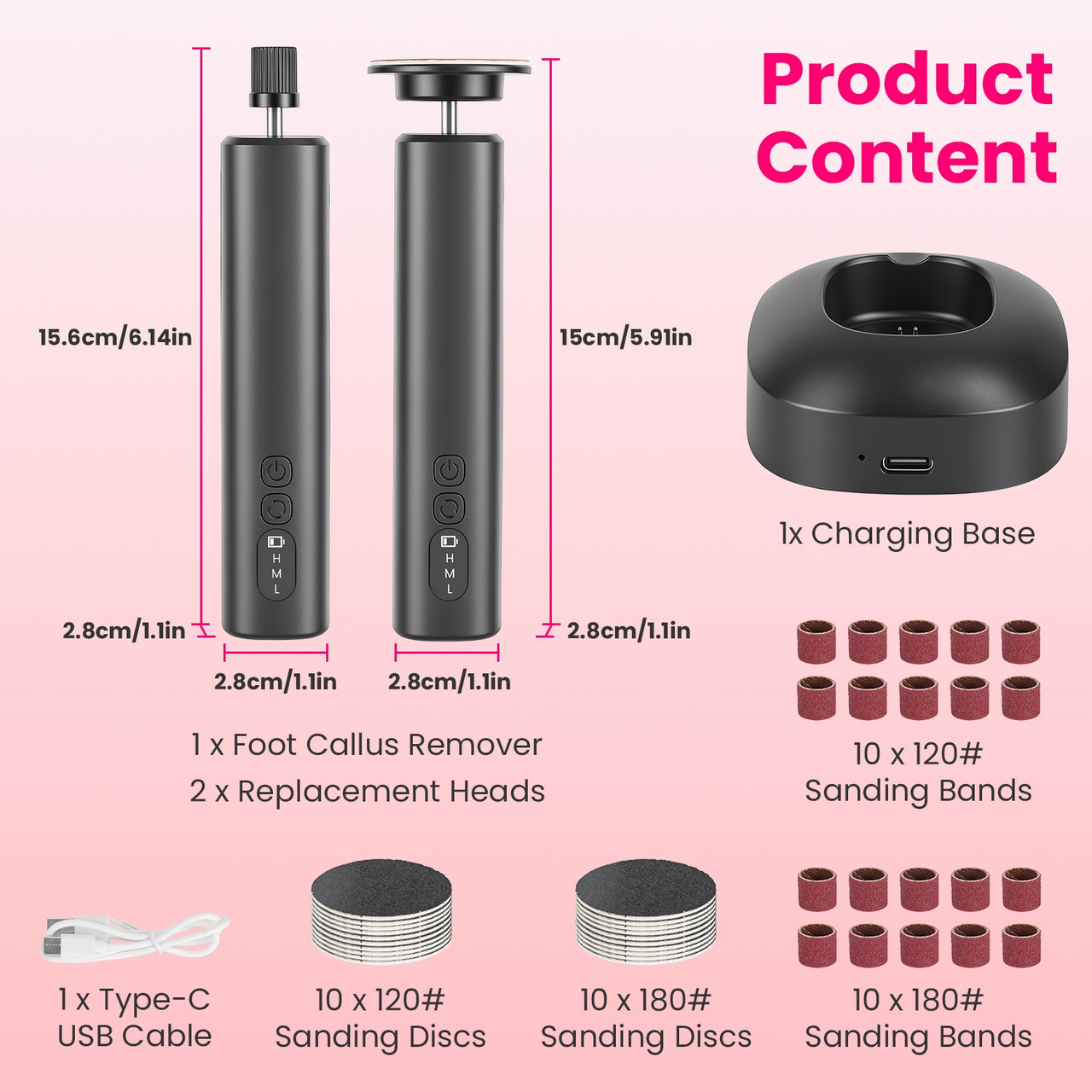 2-In-1 Electric Foot Callus Remover & Nail Grinder product image