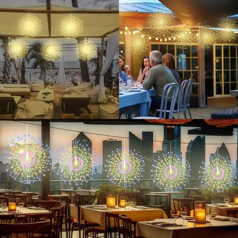 Solar Hanging Firework String Lights product image