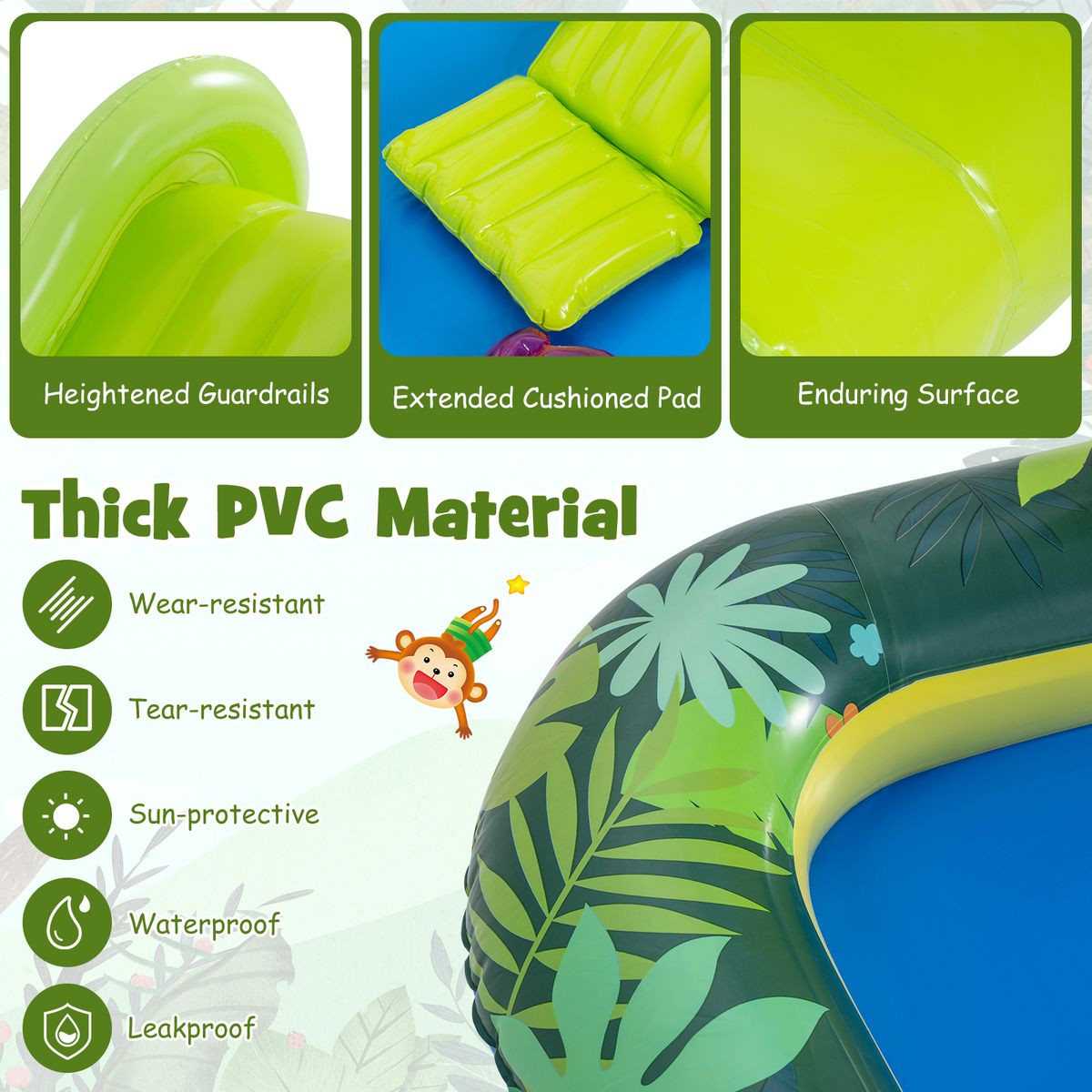 Kids' Inflatable Play Center with Animal Slide product image