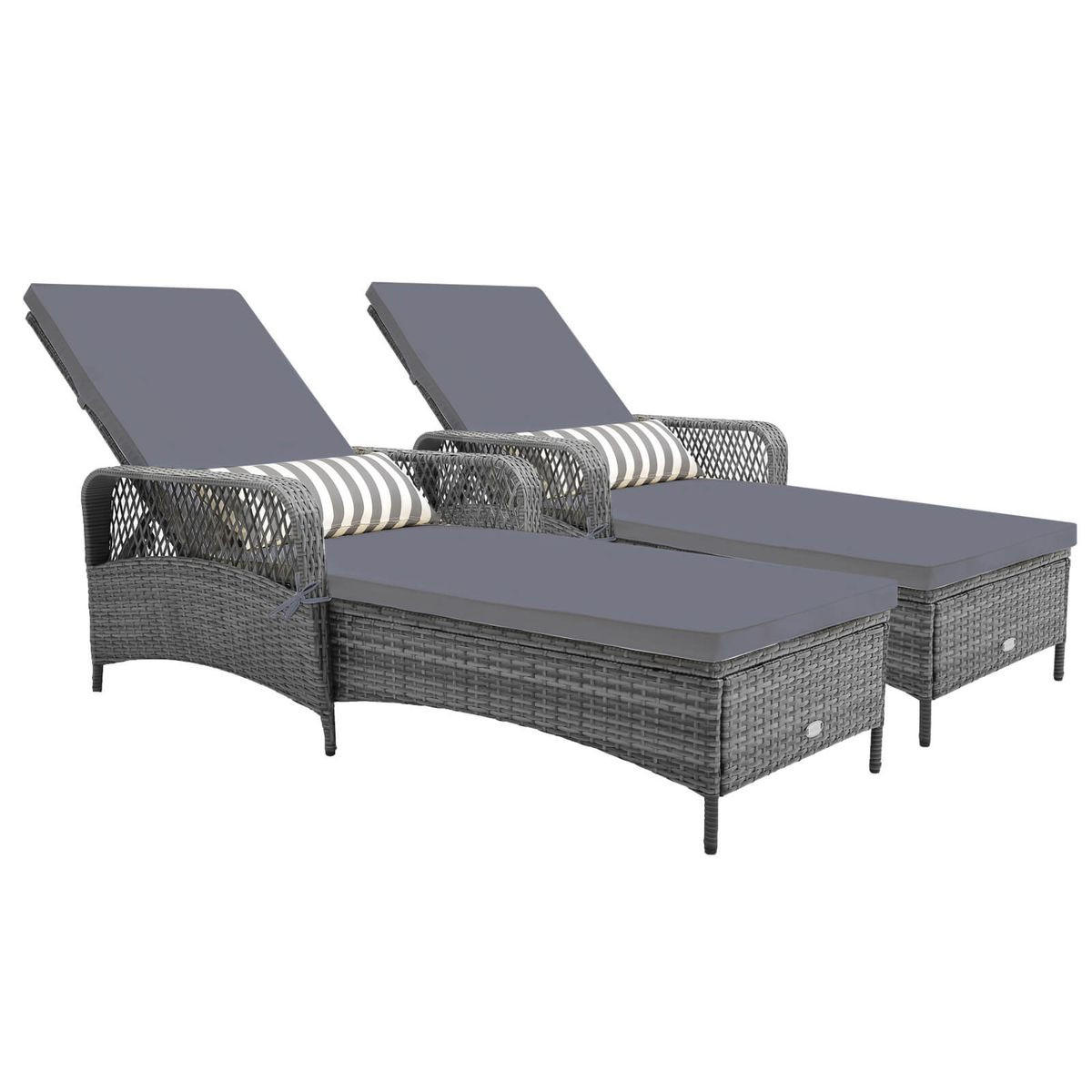 Outdoor Chaise Lounge Chair with 6-Level Backrest (1- or 2-Pack) product image