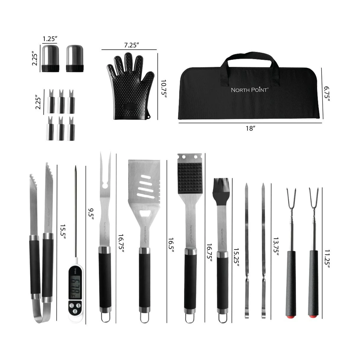 North Point 20-Piece BBQ Tool Set and Carry Case product image