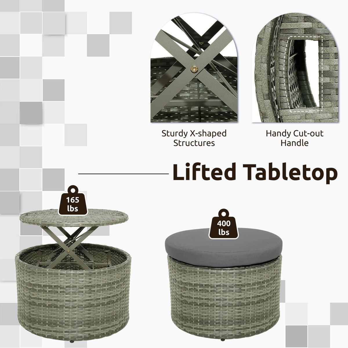 Outdoor Round Daybed with Retractable Canopy product image