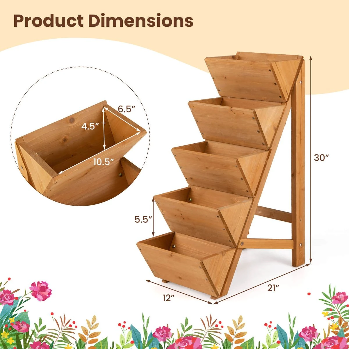 Vertical Garden Shelf Planter (1- or 2-Pack) product image