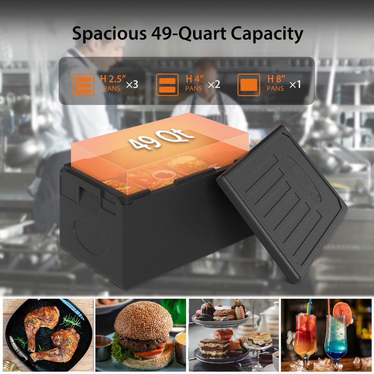 Insulated Food Pan Carrier in Stackable Hot Box product image