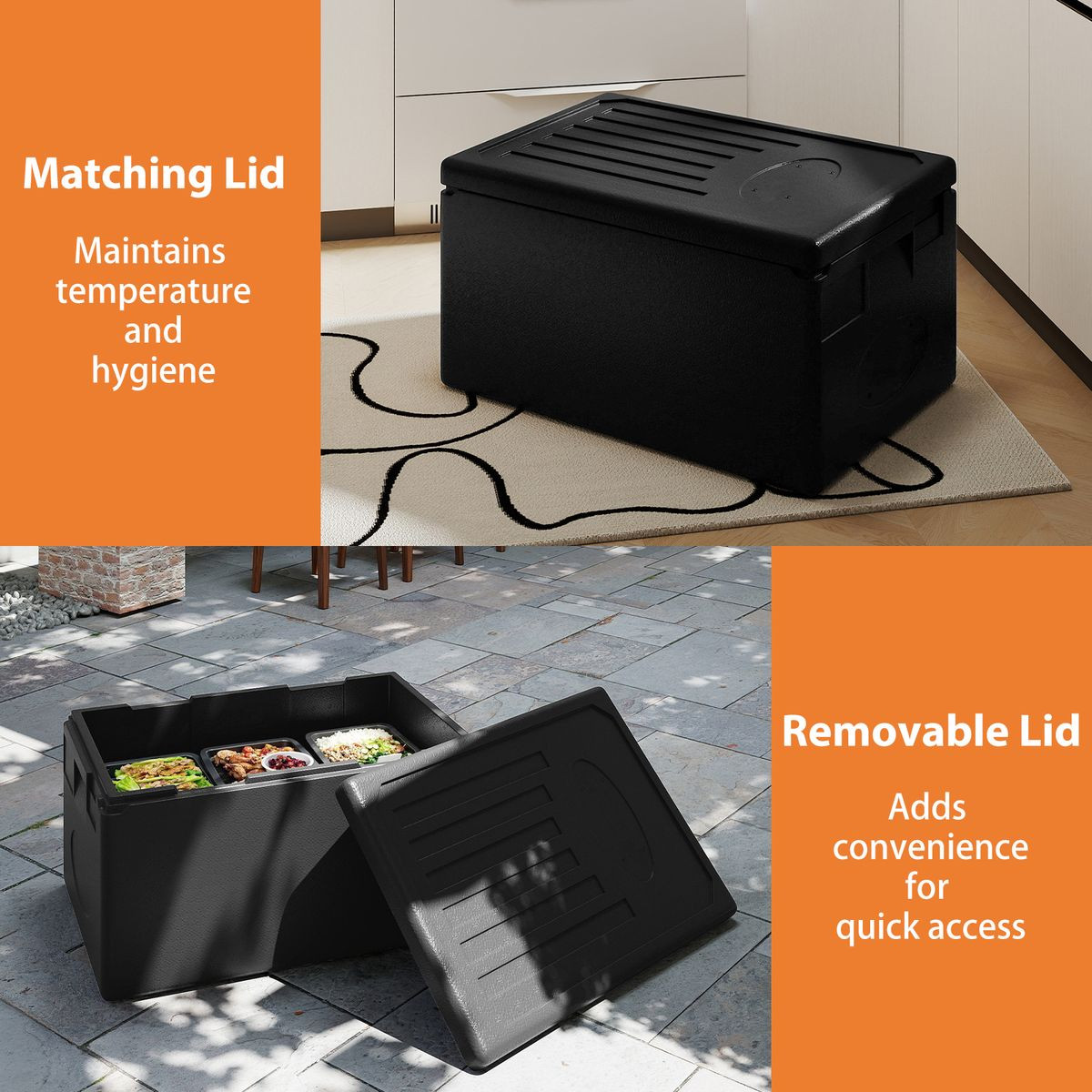 Insulated Food Pan Carrier in Stackable Hot Box product image