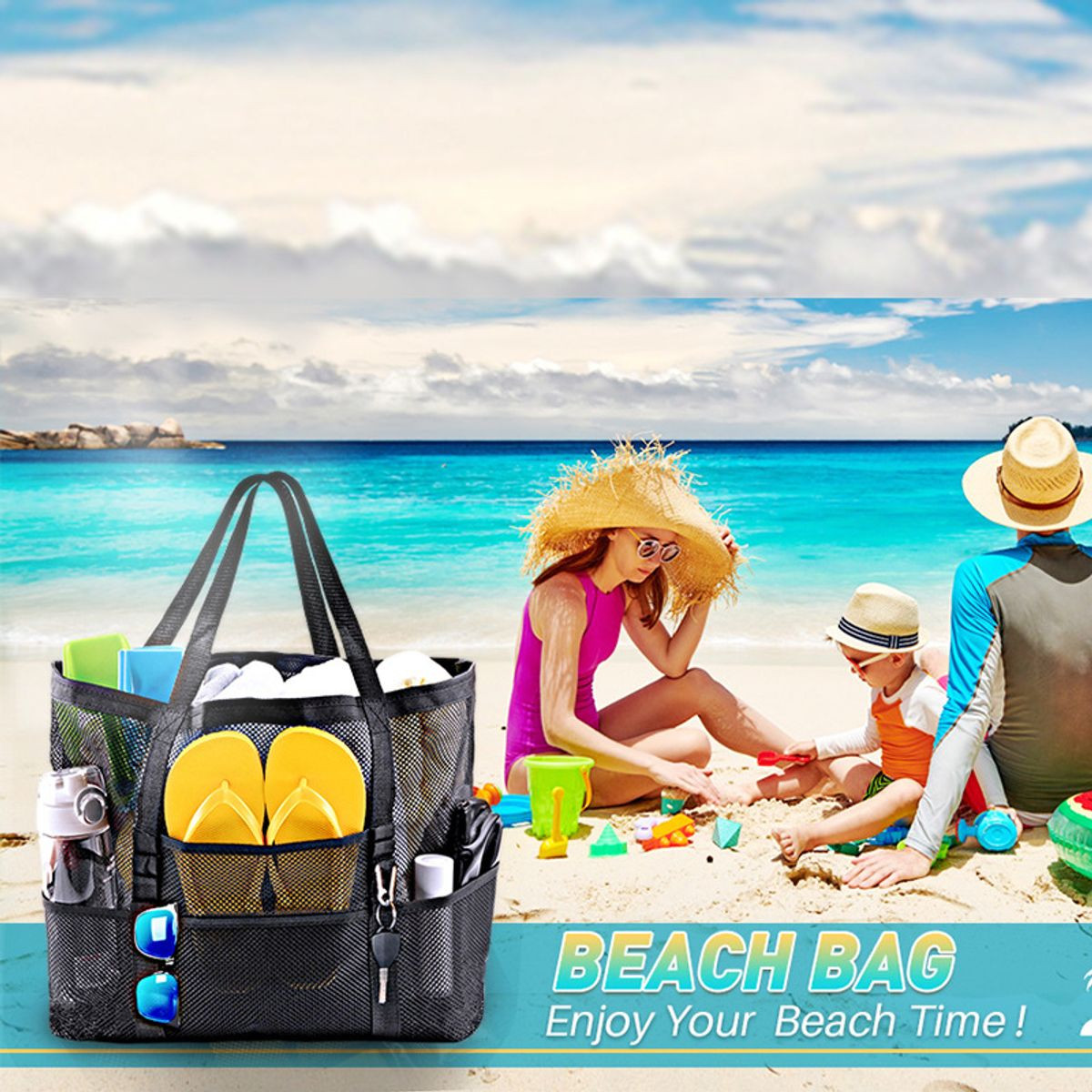 Large Mesh Beach Tote Bag product image