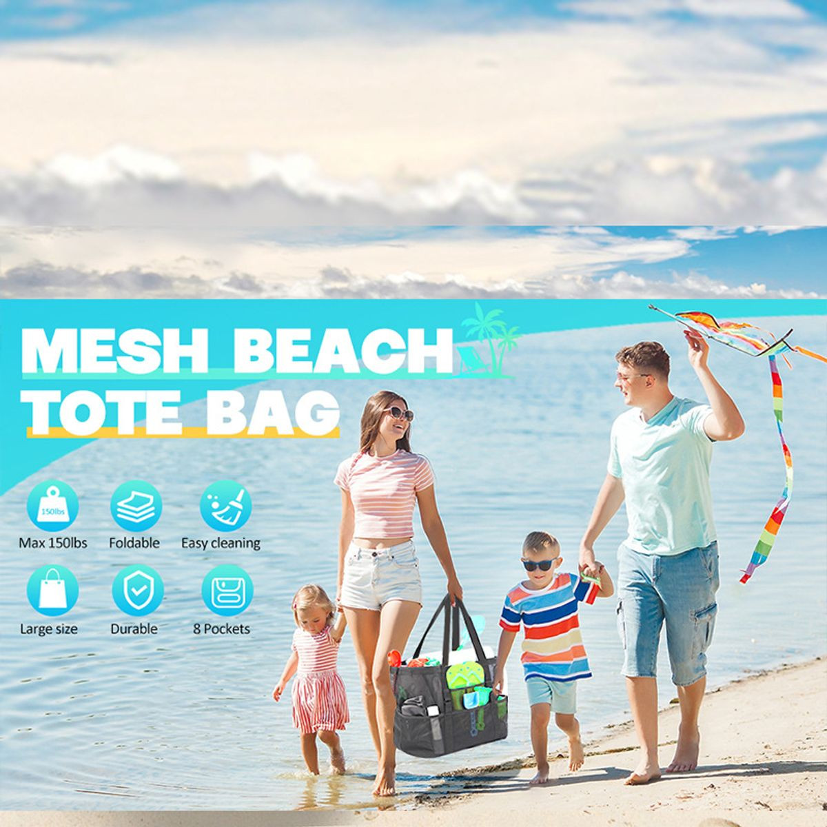 Large Mesh Beach Tote Bag product image
