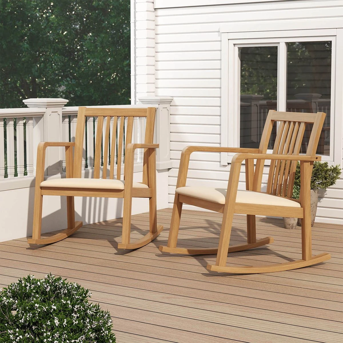 Rocking Chair with Cushioned Seat (1- or 2-Pack) product image