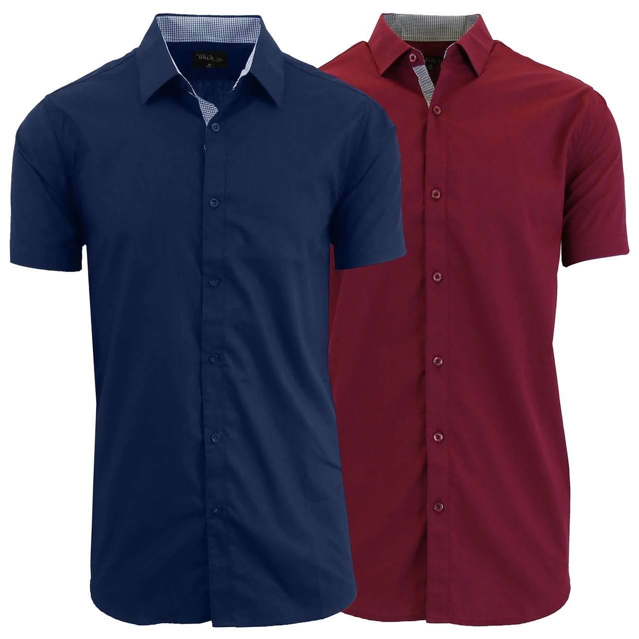 Men's Short Sleeve Solid Classic Dress Shirt (2-Pack) product image