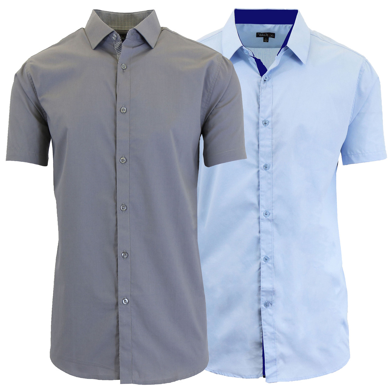 Men's Short Sleeve Solid Classic Dress Shirt (2-Pack) product image