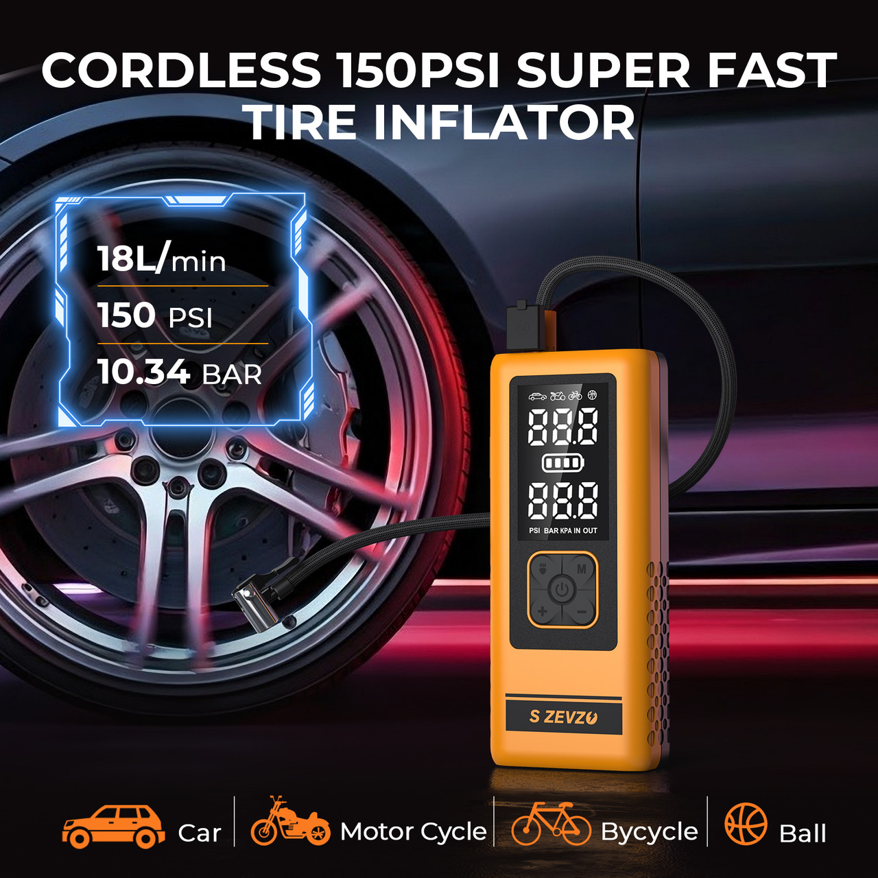 8800mAh Car Jump Starter with Air Compressor product image
