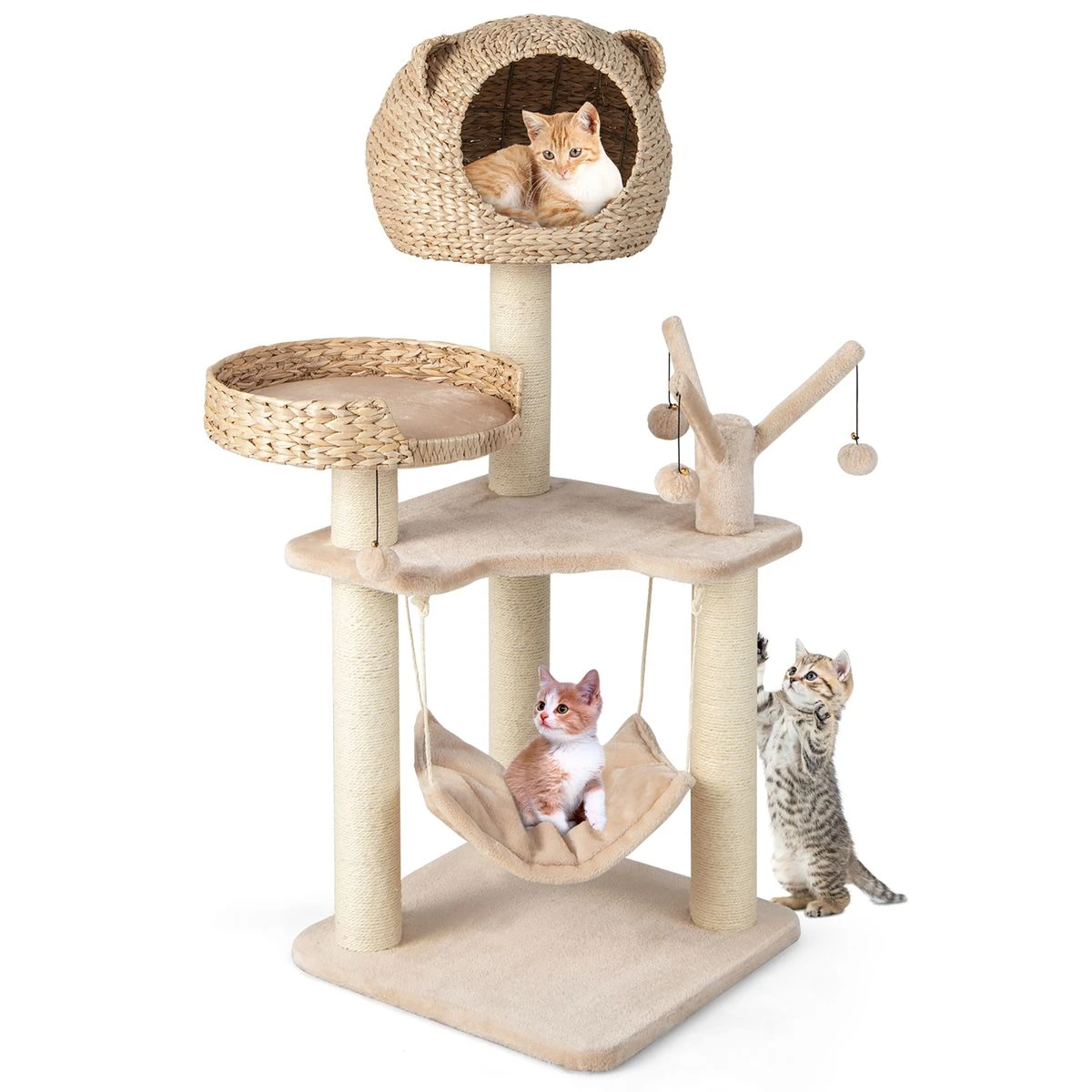 Modern Cat Tree with Natural Sisal Scratching Posts product image