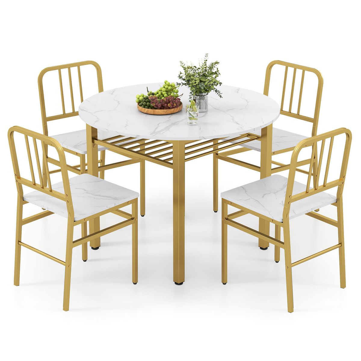 5-Piece Round Dining Table Set product image