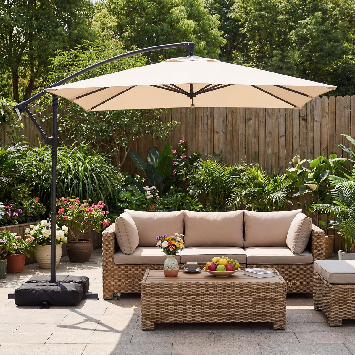 8 x 8-foot Offset Cantilever Patio Umbrella product image