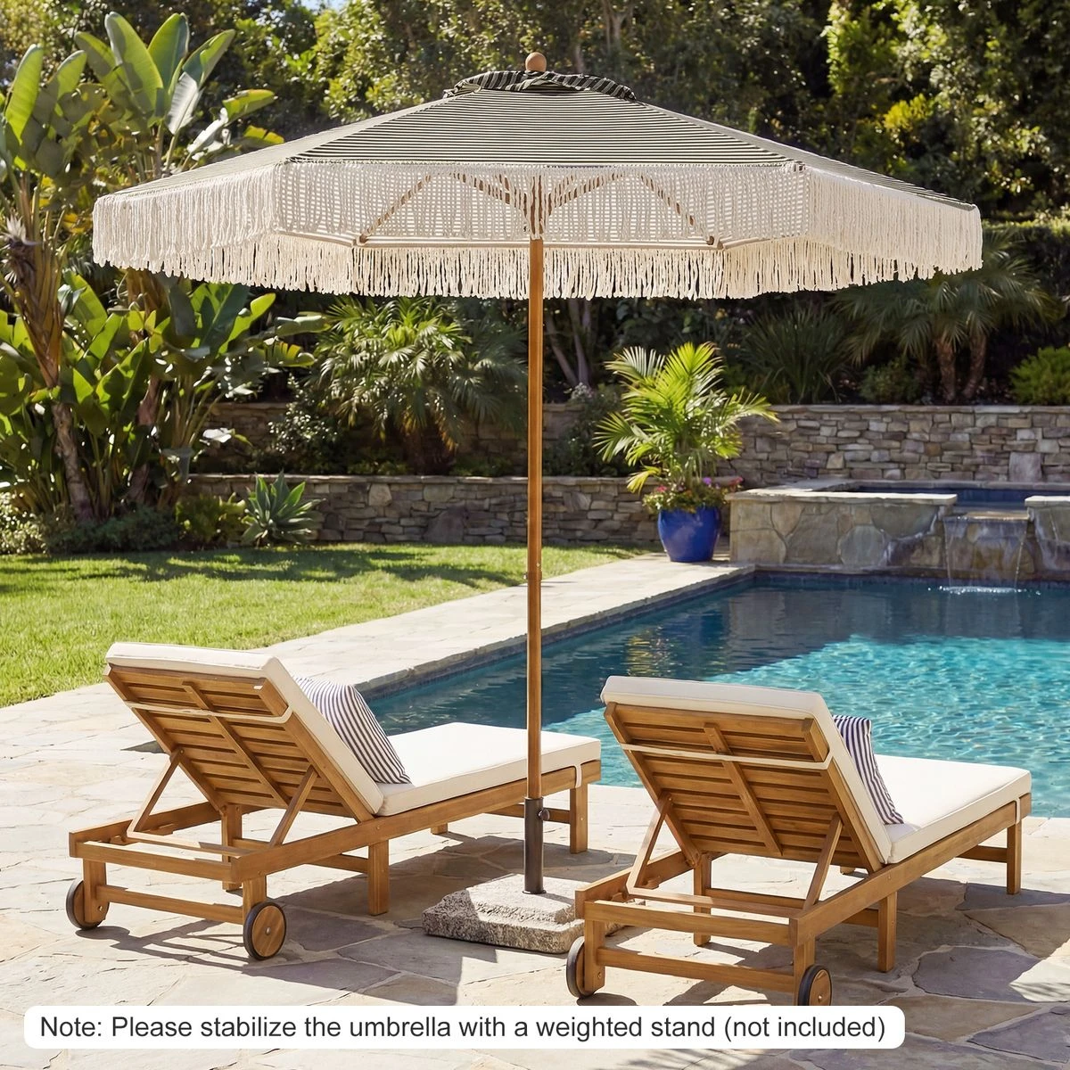 7-foot Patio Umbrella with Fringe product image
