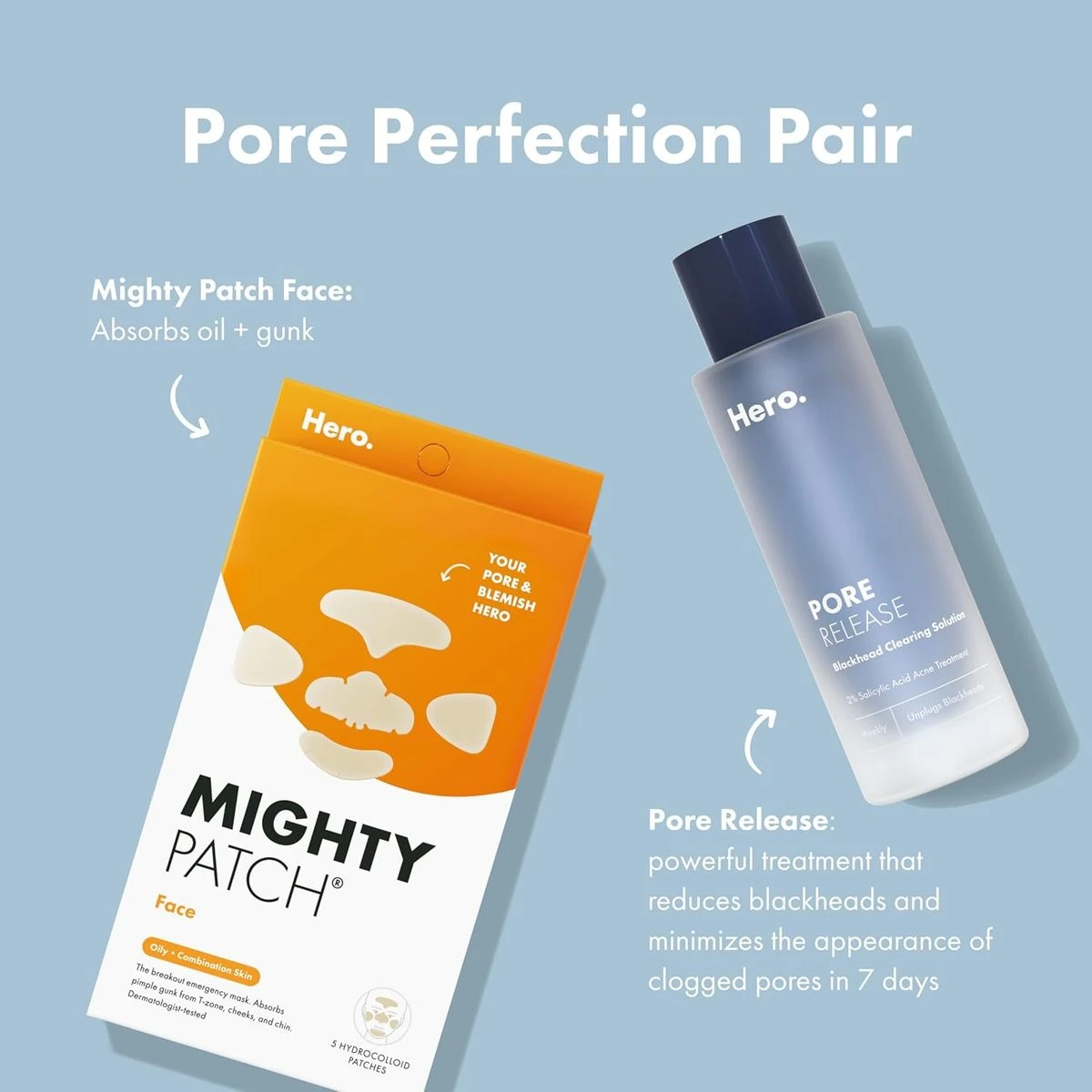 Mighty Patch Hero Cosmetics XL Hydrocolloid Face Patches for Acne product image