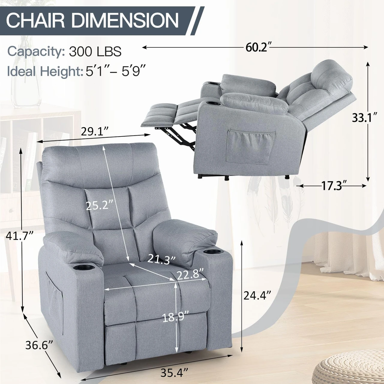  Power Lift Recliner with Heated Vibration Massage product image