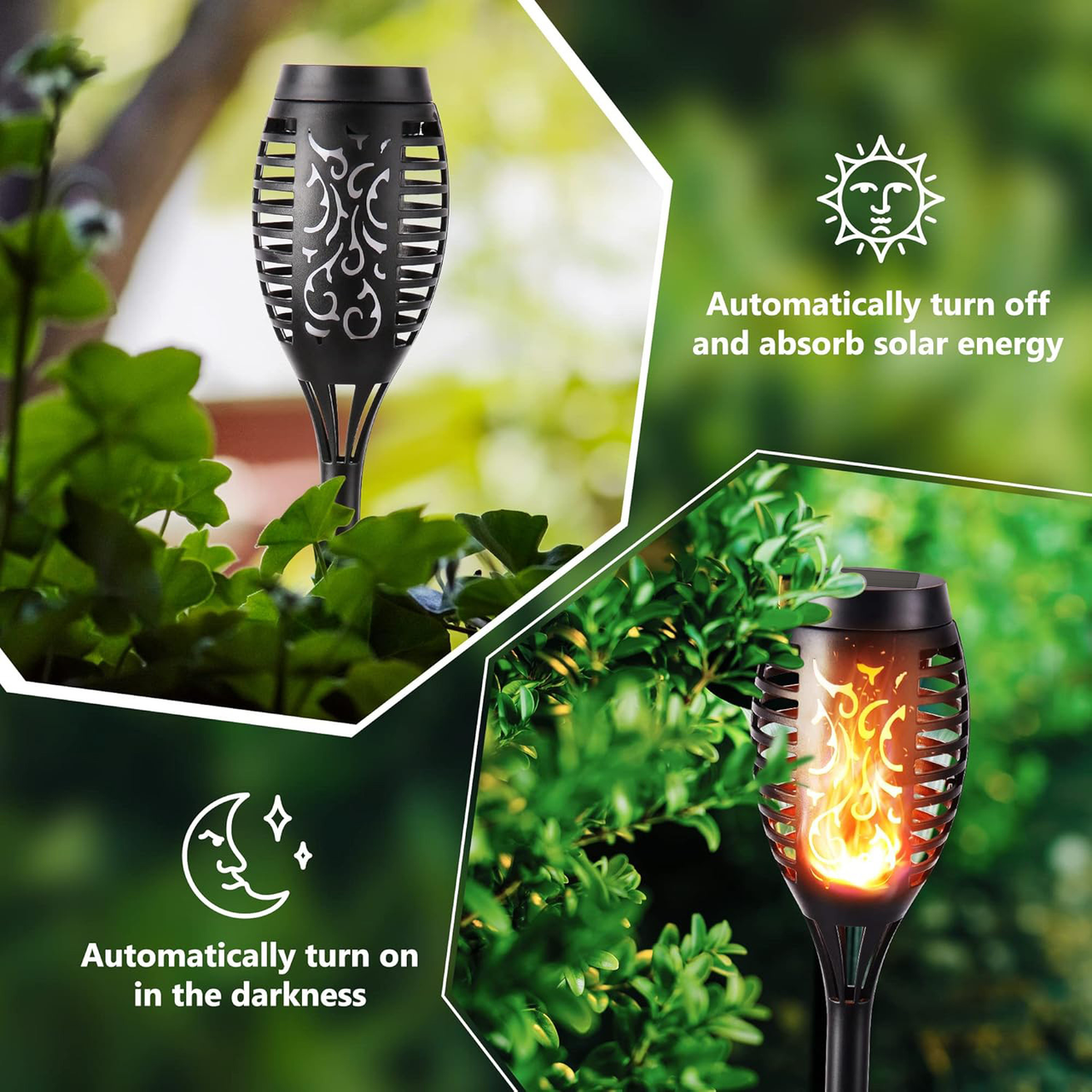 Solar Torch Flame Pathway Light (1- to 12-Pack) product image