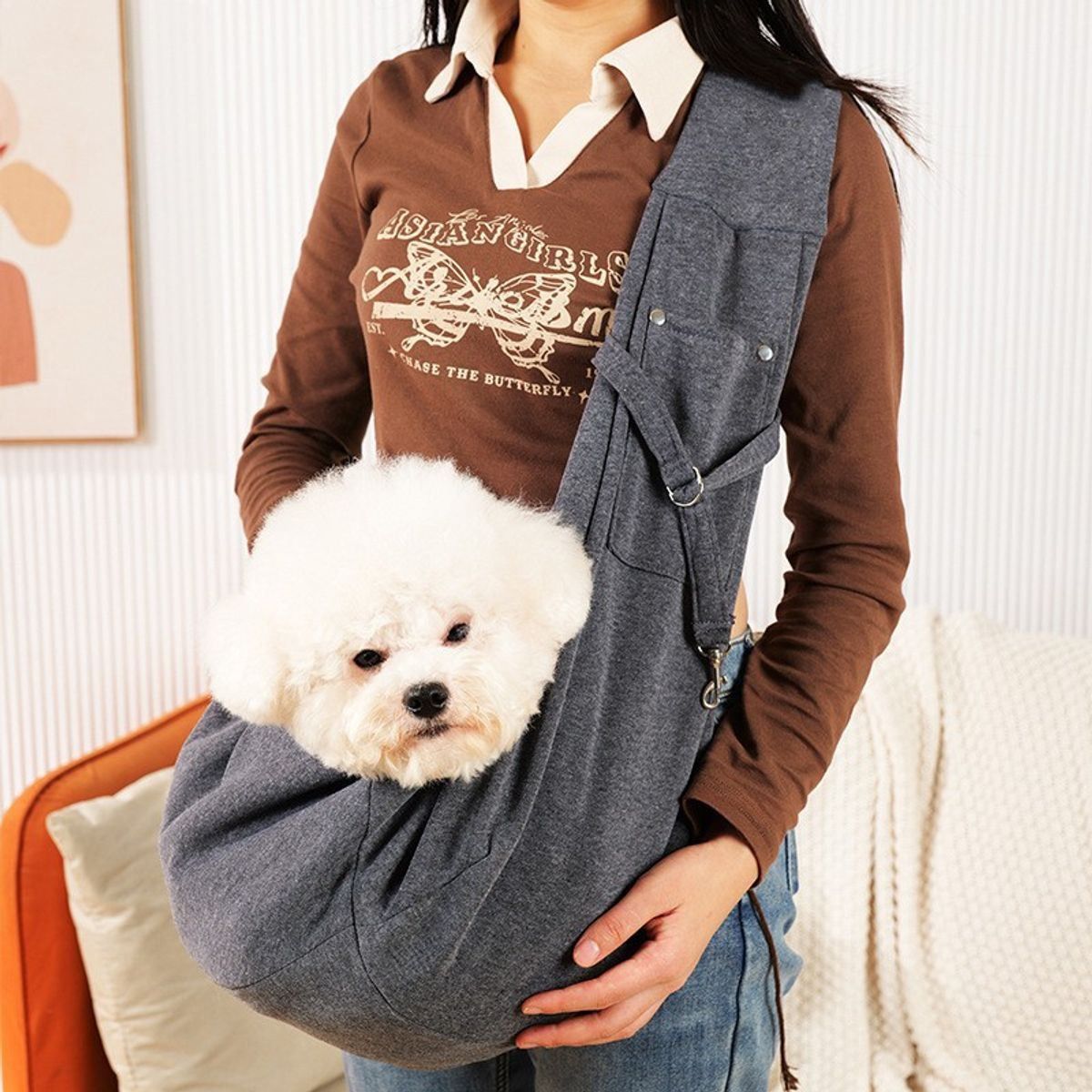 Reversible Canvas Pet Sling Carrier product image